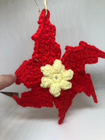 Crochet Red Poinsettia