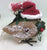Burlap Bird with Hat Ornament.