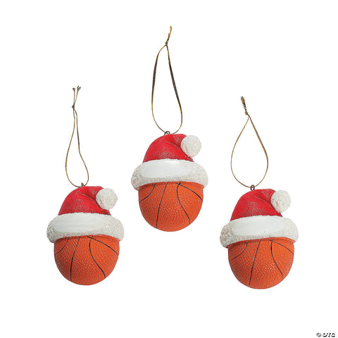 Basketball Santa Hat Ornament